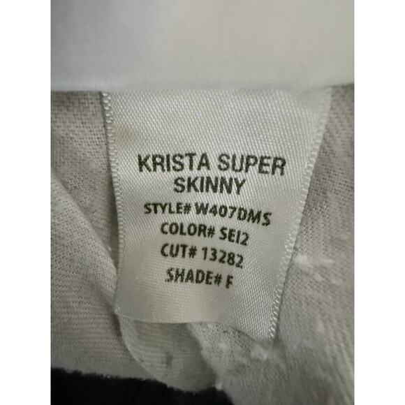 Hudson Y2K Krista Super Skinny Jeans Women 30x31 Blue Distressed USA Mid-Rise - Picture 10 of 10